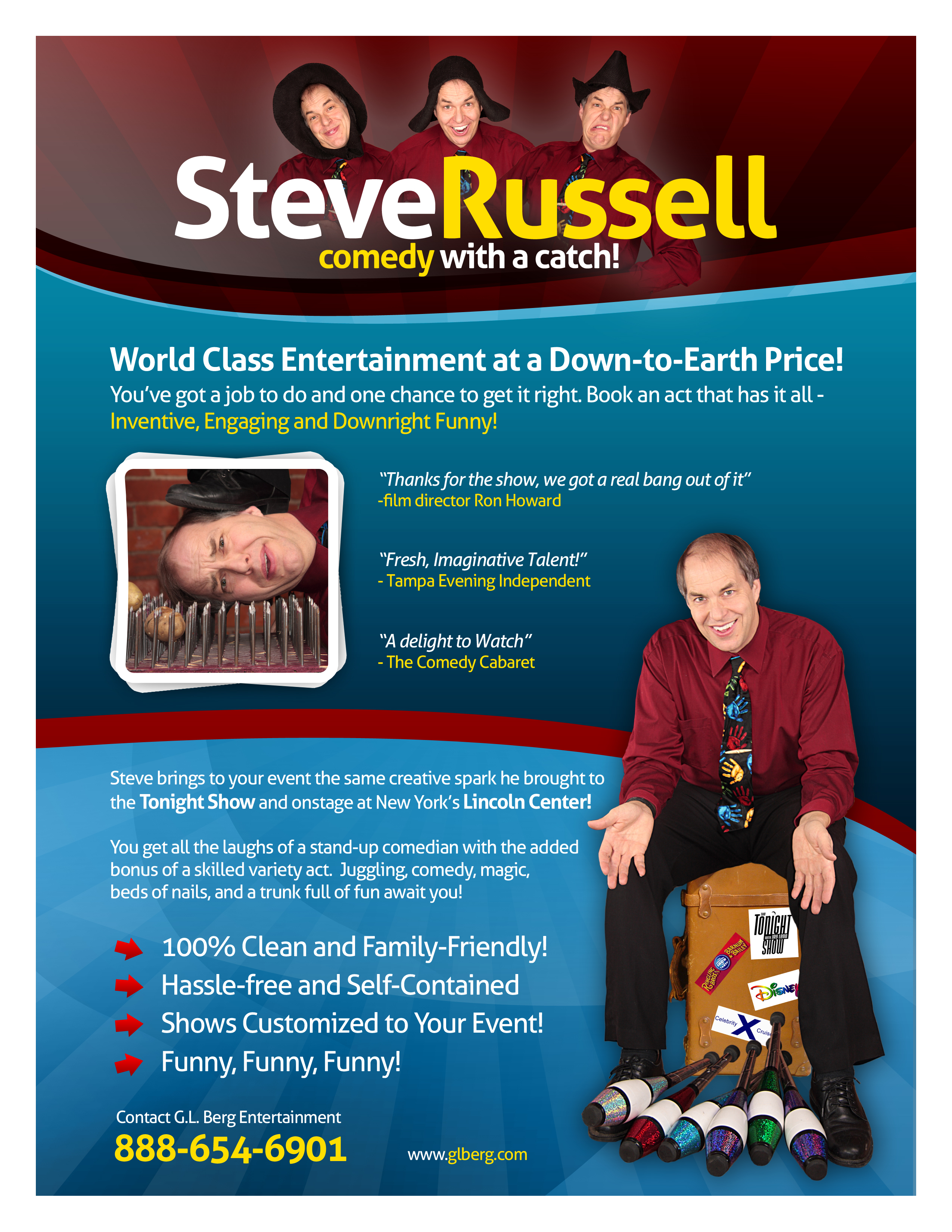 Brochure for Steve Russell, Comic Juggler